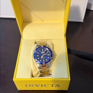 Invicta Gold and Blue Timepiece